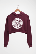 Load image into Gallery viewer, Lynyrd Skynyrd Crop HOODIE FOR WOMEN-Maroon-Ektarfa.online
