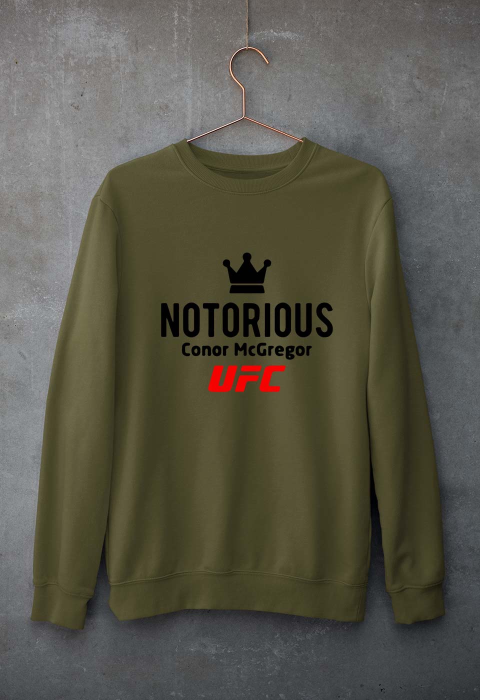 Conor McGregor UFC Unisex Sweatshirt for Men/Women-Olive Green-Ektarfa.online