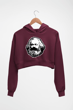Load image into Gallery viewer, Karl Marx Crop HOODIE FOR WOMEN-Maroon-Ektarfa.online
