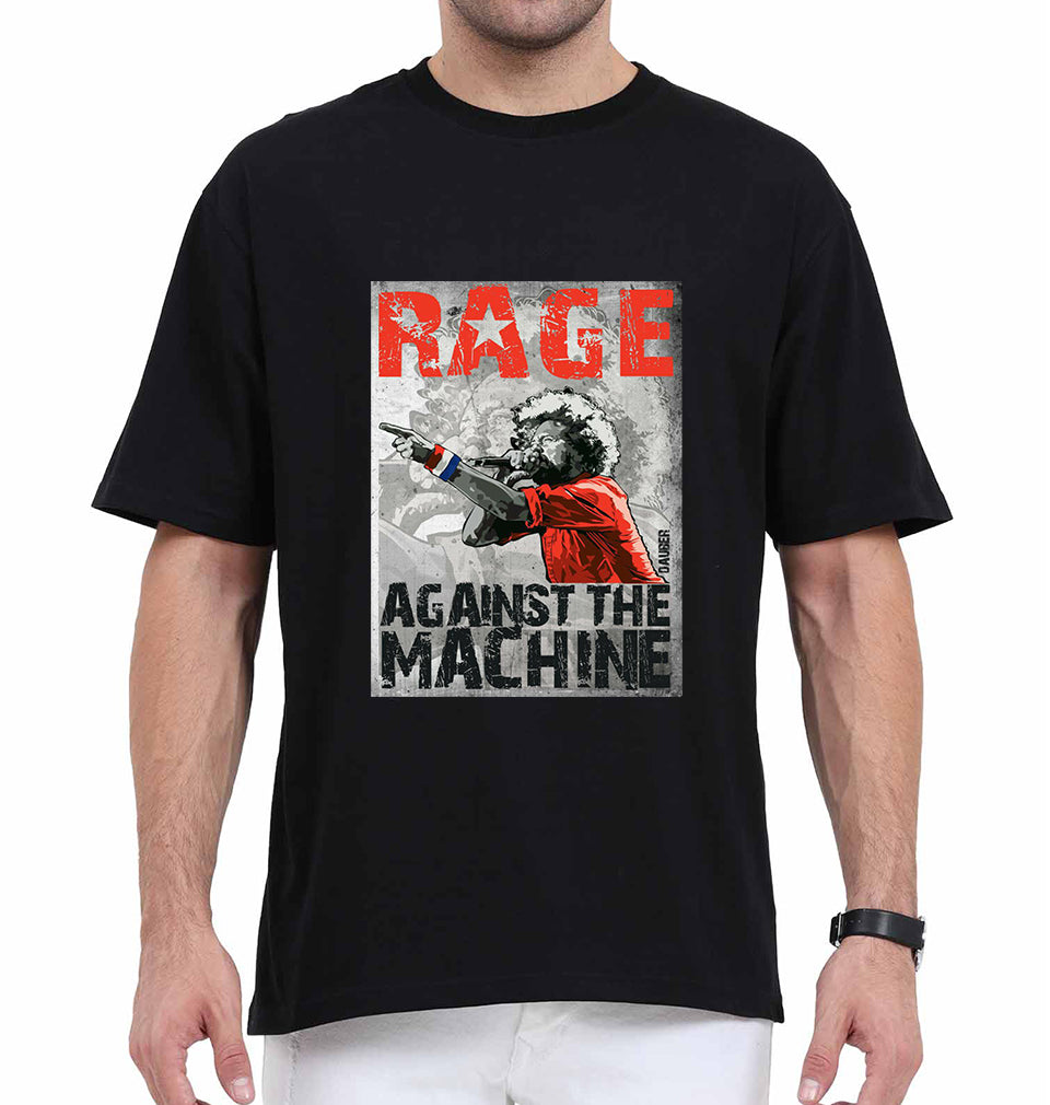 Rage Against The Machine Oversized T-Shirt for Men-Black-Ektarfa.online
