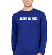 Load image into Gallery viewer, Jesus is King Full Sleeves T-Shirt for Men-Royal Blue-Ektarfa.online
