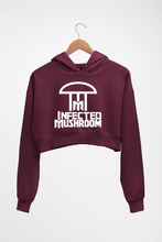 Load image into Gallery viewer, Infected Mushroom Crop HOODIE FOR WOMEN-Maroon-Ektarfa.online
