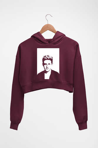 Niall Horan Crop HOODIE FOR WOMEN-Maroon-Ektarfa.online