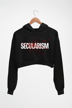 Load image into Gallery viewer, Secularism Crop HOODIE FOR WOMEN-Black-Ektarfa.online
