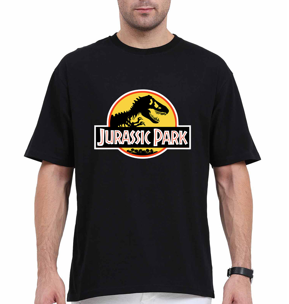 Jurassic Park Oversized T-Shirt for Men-Black-Ektarfa.online