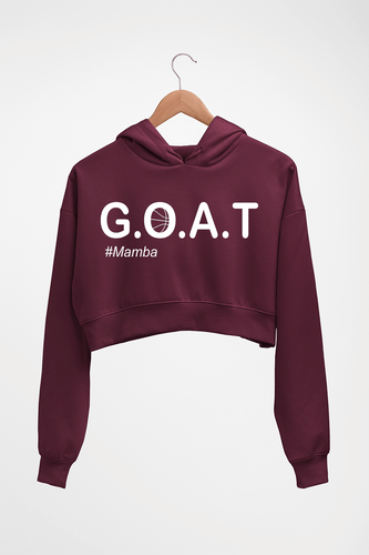 NBA Basketball Crop HOODIE FOR WOMEN-Maroon-Ektarfa.online