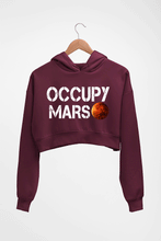 Load image into Gallery viewer, Occupy Mars Elon Musk Crop HOODIE FOR WOMEN-Maroon-Ektarfa.online
