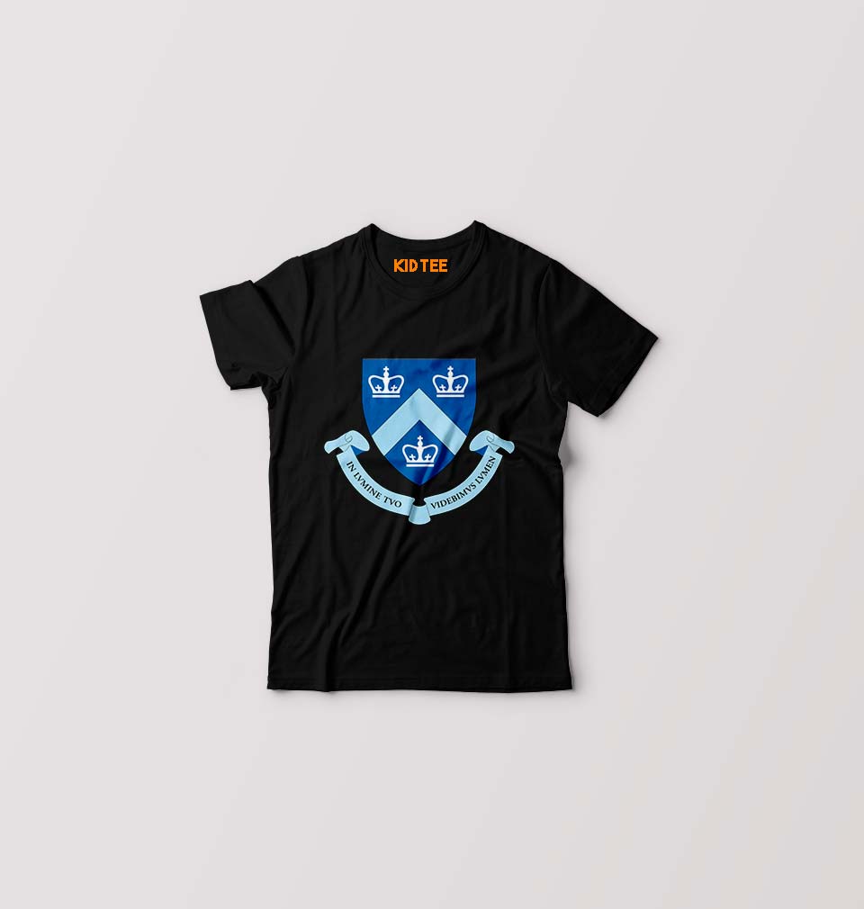 Columbia University Kids T-Shirt for Boy/Girl-Black-Ektarfa.online