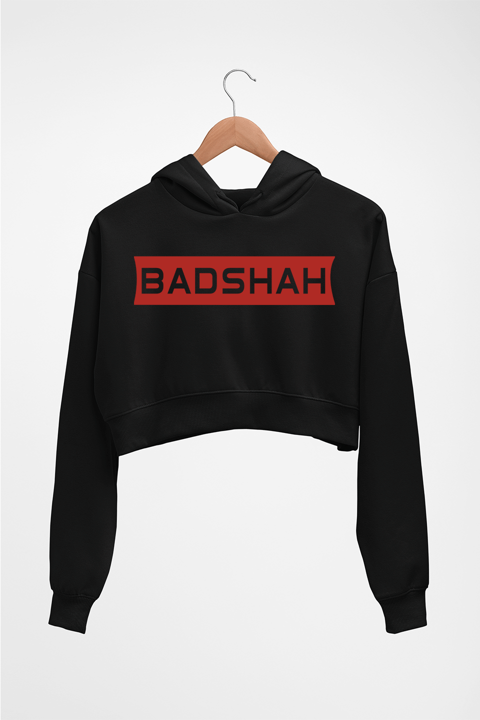Badshah Crop HOODIE FOR WOMEN-Black-Ektarfa.online