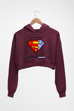 Load image into Gallery viewer, Superman Gym Crop HOODIE FOR WOMEN-Maroon-Ektarfa.online
