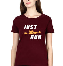 Load image into Gallery viewer, Runner Running T-Shirt for Women-Maroon-Ektarfa.online
