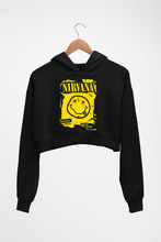 Load image into Gallery viewer, Nirvana Crop HOODIE FOR WOMEN-Black-Ektarfa.online
