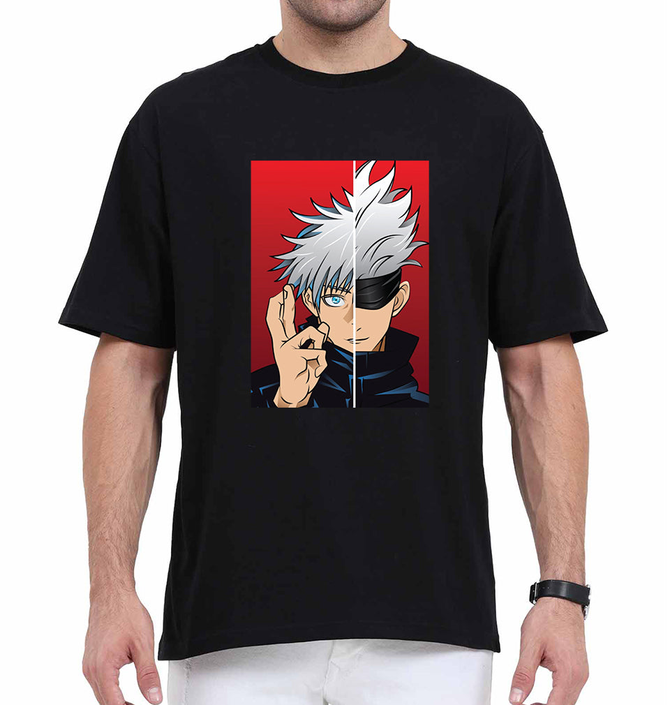 Sukuna Anime Oversized T-Shirt for Men-Black-Ektarfa.online