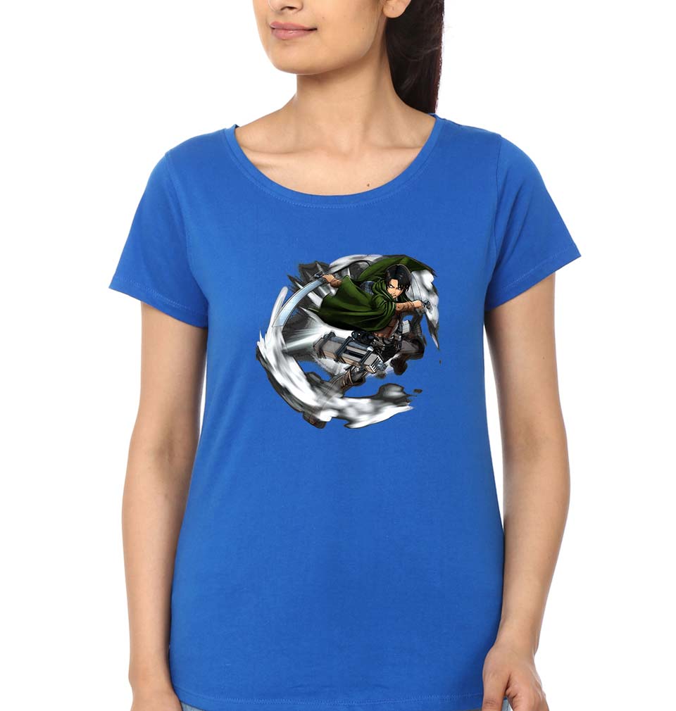 Attack on Titan T-Shirt for Women-Royal Blue-Ektarfa.online