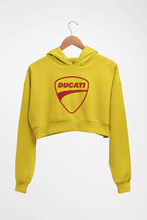 Load image into Gallery viewer, Ducati Crop HOODIE FOR WOMEN-Mustard Yellow-Ektarfa.online
