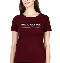 Load image into Gallery viewer, Carrom T-Shirt for Women-Maroon-Ektarfa.online
