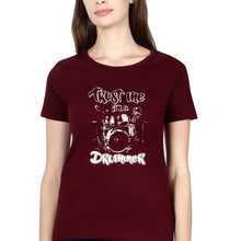 Load image into Gallery viewer, Drummer T-Shirt for Women-Maroon-Ektarfa.online
