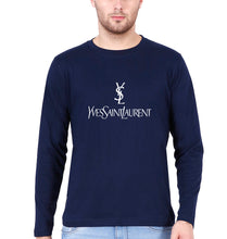 Load image into Gallery viewer, Yves Saint Laurent_YSL Full Sleeves T-Shirt for Men-Navy Blue-Ektarfa.online
