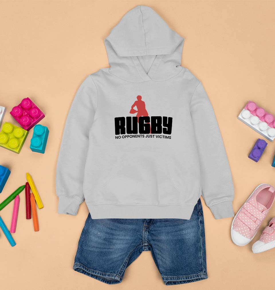 Rugby Kids Hoodie for Boy/Girl-GREY-Ektarfa.online