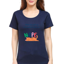 Load image into Gallery viewer, Nope T-Shirt for Women-Navy Blue-Ektarfa.online
