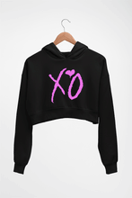 Load image into Gallery viewer, The Weeknd XO Crop HOODIE FOR WOMEN-Black-Ektarfa.online
