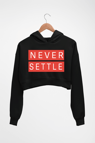 OnePlus Crop HOODIE FOR WOMEN-Black-Ektarfa.online