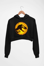 Load image into Gallery viewer, Jurassic World Crop HOODIE FOR WOMEN-Black-Ektarfa.online
