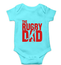 Load image into Gallery viewer, Rugby Dad Kids Romper For Baby Boy/Girl-0-5 Months(18 Inches)-Skyblue-Ektarfa.online
