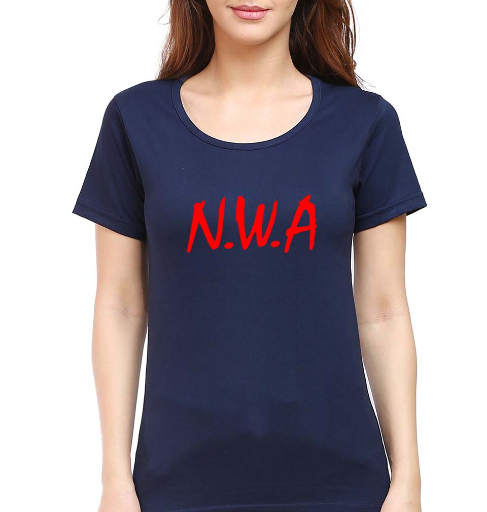 NWA T-Shirt for Women-Navy Blue-Ektarfa.online