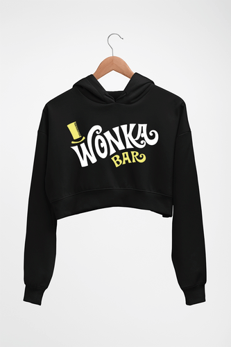 Wonka Bar Crop HOODIE FOR WOMEN-Black-Ektarfa.online