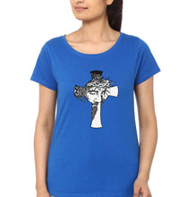 Load image into Gallery viewer, Jesus T-Shirt for Women-Royal Blue-Ektarfa.online
