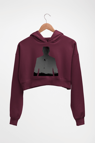 Mission Impossible (MI) Tom Cruise Crop HOODIE FOR WOMEN-Maroon-Ektarfa.online