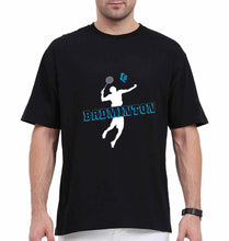 Load image into Gallery viewer, Badminton Oversized T-Shirt for Men-Black-Ektarfa.online
