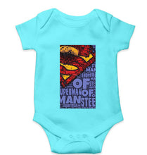 Load image into Gallery viewer, Superman Superhero Kids Romper For Baby Boy/Girl-0-5 Months(18 Inches)-Skyblue-Ektarfa.online
