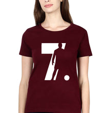 Load image into Gallery viewer, Cristiano Ronaldo CR7 T-Shirt for Women-Maroon-Ektarfa.online
