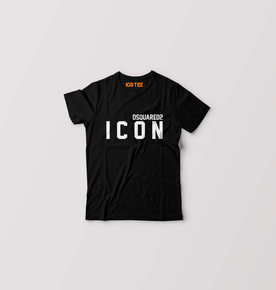 DSQUARED - ICON Kids T-Shirt for Boy/Girl-Black-Ektarfa.online