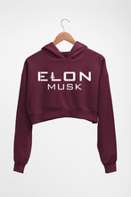 Load image into Gallery viewer, Elon Musk Crop HOODIE FOR WOMEN-Maroon-Ektarfa.online
