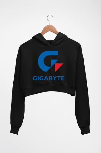 Gigabyte Crop HOODIE FOR WOMEN-Black-Ektarfa.online