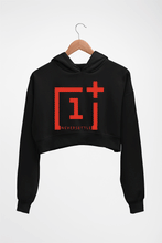 Load image into Gallery viewer, OnePlus Crop HOODIE FOR WOMEN-Black-Ektarfa.online
