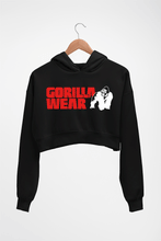 Load image into Gallery viewer, Gorilla Wear Crop HOODIE FOR WOMEN-Black-Ektarfa.online
