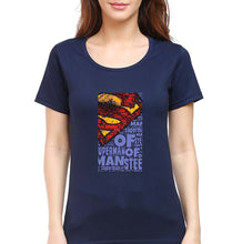 Load image into Gallery viewer, Superman Superhero T-Shirt for Women-Navy Blue-Ektarfa.online
