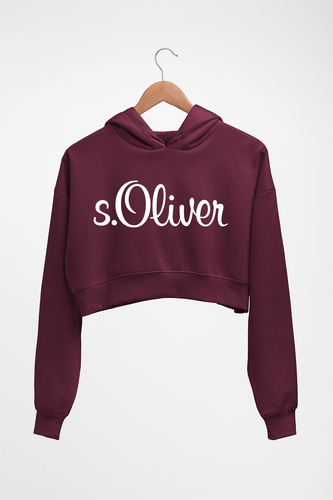 s.Oliver Crop HOODIE FOR WOMEN-Maroon-Ektarfa.online