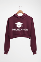 Load image into Gallery viewer, IIM L Lucknow Crop HOODIE FOR WOMEN-Maroon-Ektarfa.online
