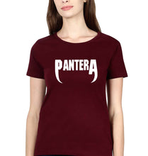 Load image into Gallery viewer, Pantera T-Shirt for Women-Maroon-Ektarfa.online
