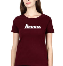 Load image into Gallery viewer, Ibanez Guitar T-Shirt for Women-Maroon-Ektarfa.online
