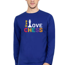 Load image into Gallery viewer, Chess Love Full Sleeves T-Shirt for Men-Royal Blue-Ektarfa.online
