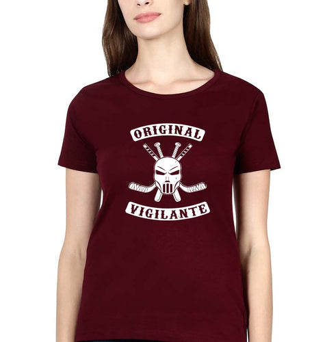 Casey Jones T-Shirt for Women-Maroon-Ektarfa.online