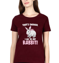 Load image into Gallery viewer, Rabbit Bunny T-Shirt for Women-Maroon-Ektarfa.online
