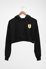 Load image into Gallery viewer, Uruguay Football Crop HOODIE FOR WOMEN-Black-Ektarfa.online

