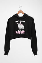 Load image into Gallery viewer, Rabbit Bunny Crop HOODIE FOR WOMEN-Black-Ektarfa.online
